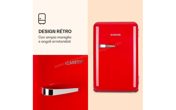 KLARSTEIN Audrey 70 L Rouge - Zoom sur la poign&eacute;e