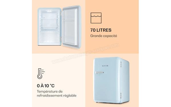 KLARSTEIN Audrey 70 L Bleu - Vue de l'int&eacute;rieur