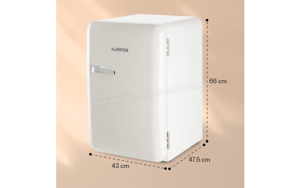 KLARSTEIN Audrey 70 L Blanc - Dimensions