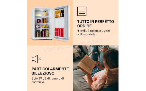 KLARSTEIN Audrey 70 L Blanc - Vue de l'int&eacute;rieur