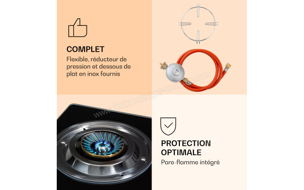 KLARSTEIN Barzona 2+ - Zoom sur le foyer &agrave; gaz