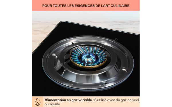 KLARSTEIN Barzona 3+ - Zoom sur le foyer &agrave; gaz