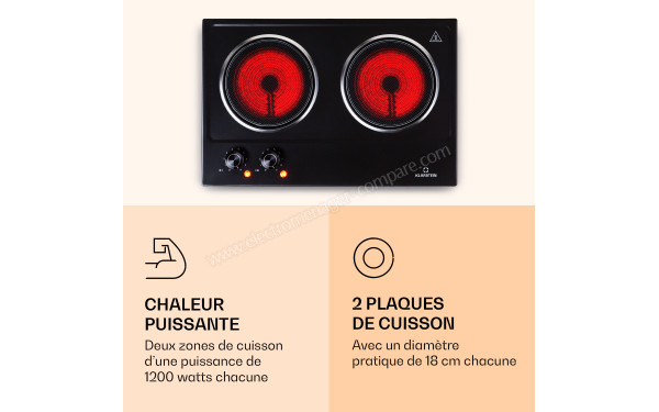 KLARSTEIN Ramsey Noir - Zoom sur les foyers radiants