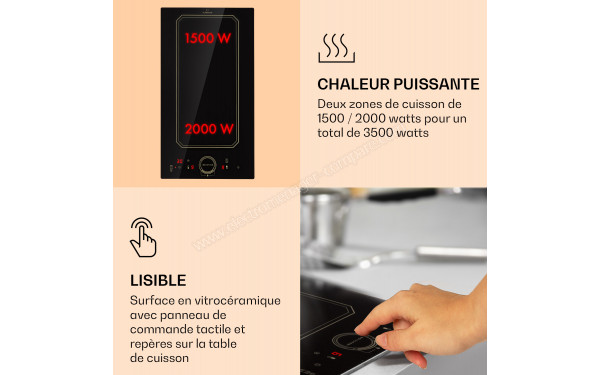 KLARSTEIN Victoria Domino Noir Induction - Panneau de commandes