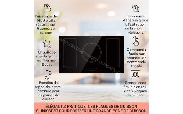 KLARSTEIN Victoria 5 Flex Noir - Fonctions de  la table de cuisson