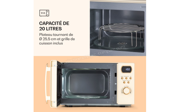 KLARSTEIN Julieta 20L Cr&egrave;me - Vue de l'int&eacute;rieur