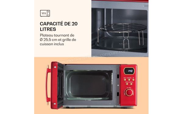 KLARSTEIN Julieta 20L Rouge - Vue de l'int&eacute;rieur