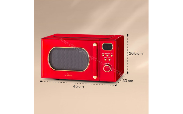 KLARSTEIN Julieta 20L Rouge - Dimensions