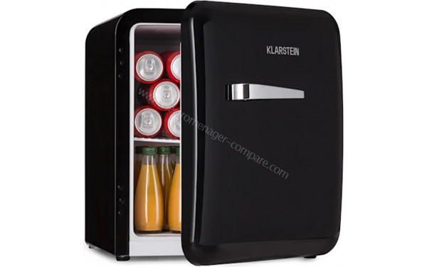 KLARSTEIN Audrey Mini 48 L Noir Classe F - Vue 3/4 gauche