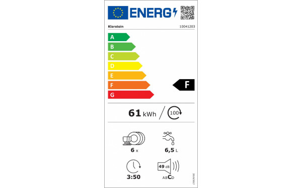 KLARSTEIN Amazonia 6 Anthracite - &Eacute;tiquette &eacute;nergie v2