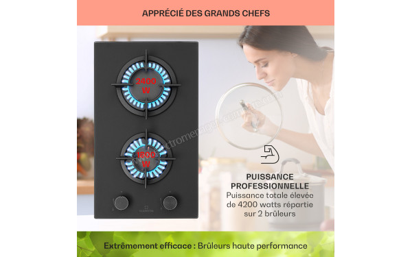 KLARSTEIN Firetale 2 Noir - Puissance de cuisson