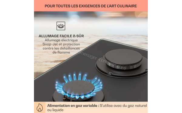 KLARSTEIN Firetale 2 Noir - Zoom sur les foyers &agrave; gaz