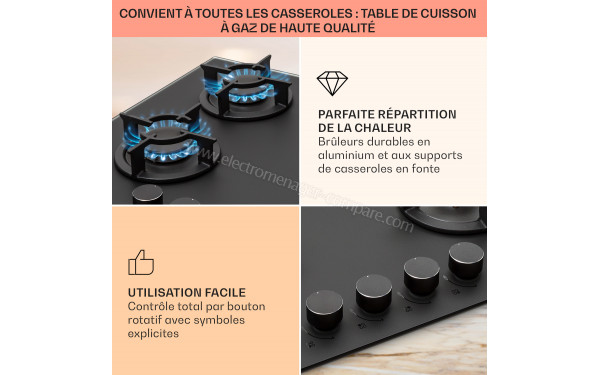 KLARSTEIN Firetale 4 Noir - Panneau de commandes