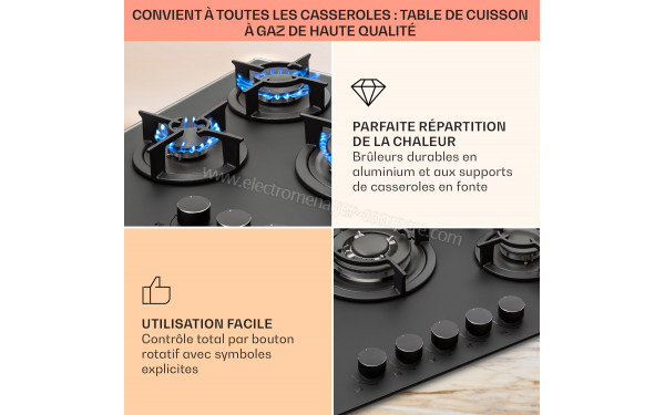 KLARSTEIN Firetale 5 Noir - Panneau de commandes