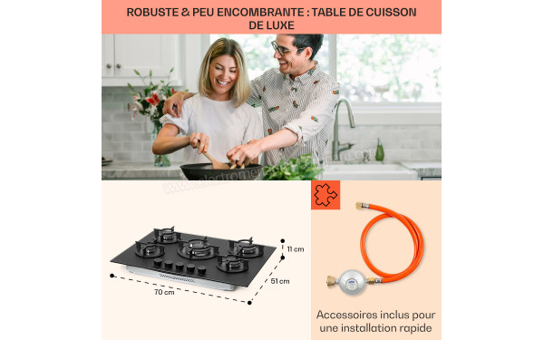 KLARSTEIN Firetale 5 Noir - Dimensions