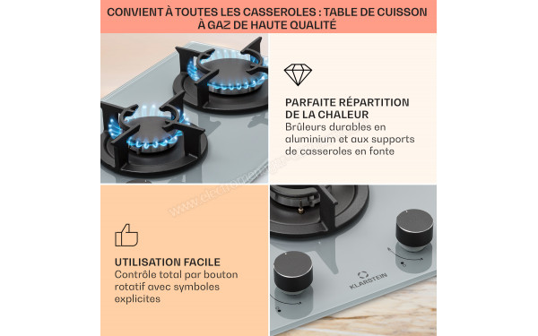 KLARSTEIN Firetale 2 Gris - Panneau de commandes