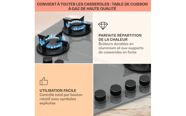 KLARSTEIN Firetale 4 Gris - Panneau de commandes