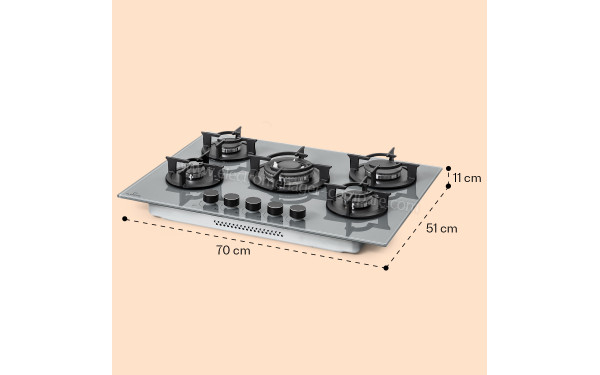 KLARSTEIN Firetale 5 Gris - Dimensions