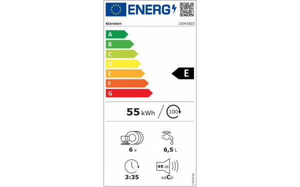 KLARSTEIN Havasia UV 6 Argent - &Eacute;tiquette &eacute;nergie v2