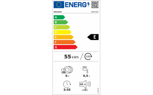 KLARSTEIN Havasia UV 6 Luminance Noir - &Eacute;tiquette &eacute;nergie v2