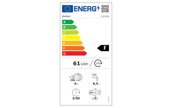KLARSTEIN Amazonia 6 Smart Noir - &Eacute;tiquette &eacute;nergie v2