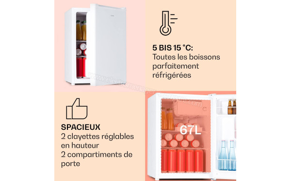 KLARSTEIN Fargo 67 Blanc - Dimensions