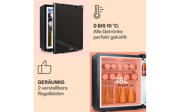 KLARSTEIN Happy Hour 38 Noir - Dimensions