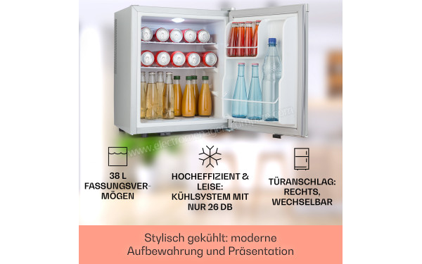 KLARSTEIN Happy Hour 38 Argent - Vue de l'int&eacute;rieur