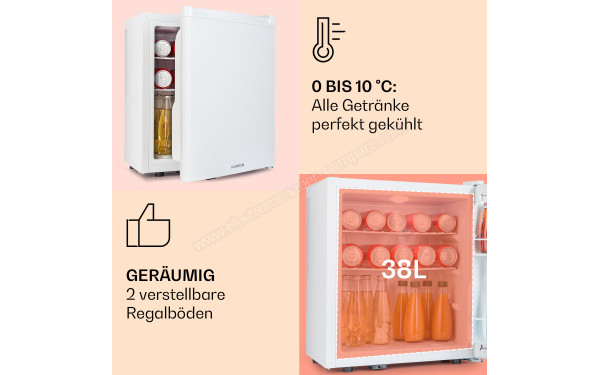 KLARSTEIN Happy Hour 38 Blanc - Dimensions