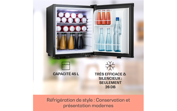 KLARSTEIN Happy Hour 45 Noir - Vue de l'int&eacute;rieur