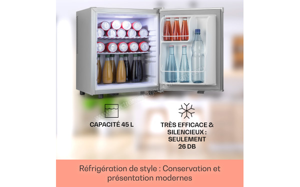 KLARSTEIN Happy Hour 45 Argent - Vue de l'int&eacute;rieur