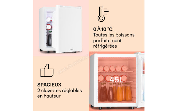 KLARSTEIN Happy Hour 45 Blanc - Dimensions