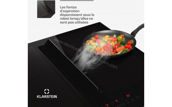 KLARSTEIN Chef-Fusion Down Air System 60 Noir - Hotte int&eacute;gr&eacute;e