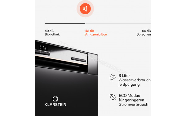 KLARSTEIN Amazonia 8 Eco Noir - Panneau de commandes