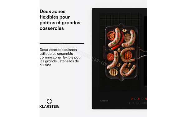 KLARSTEIN Chef-Fusion Down Air System 72 Noir - Zones flexibles