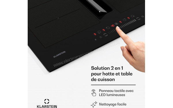 KLARSTEIN Chef-Fusion Down Air System 72 Noir - &Eacute;cran tactile