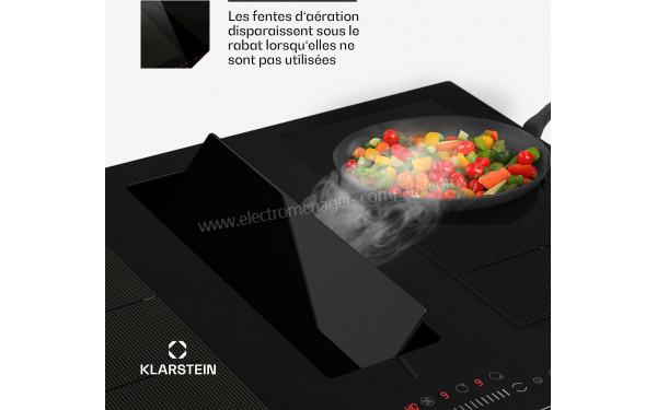 KLARSTEIN Chef-Fusion Down Air System 77 Noir - Hotte int&eacute;gr&eacute;e
