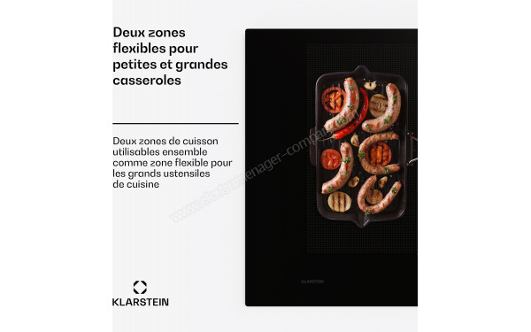 KLARSTEIN Chef-Fusion Down Air System 90 Noir - Zones flexibles