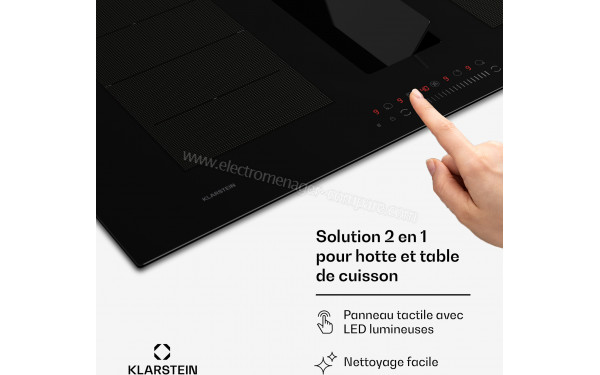 KLARSTEIN Chef-Fusion Down Air System 90 Noir - &Eacute;cran tactile