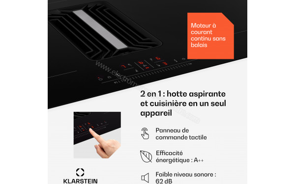 KLARSTEIN AirJet 83 Down Air System Noir - &Eacute;cran tactile