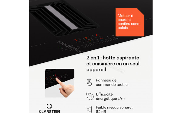 KLARSTEIN AirJet 90 Down Air System Noir - Panneau de commandes