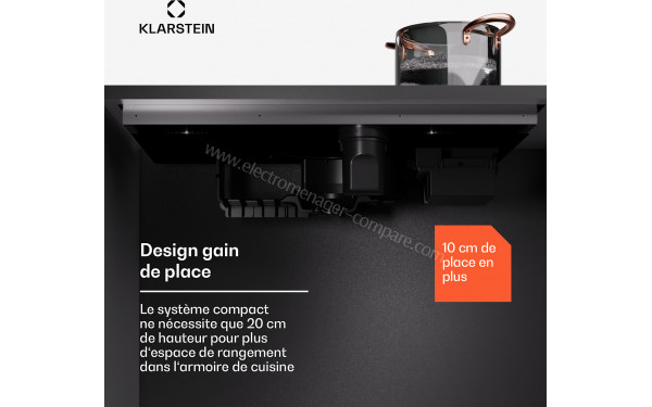 KLARSTEIN AirJet 90 Down Air System Noir - Mise en situation