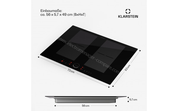 KLARSTEIN Delicatessa 70 Flex Noir - Dimensions