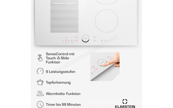 KLARSTEIN Delicatessa 70 Hybrid Blanc - Panneau de commandes