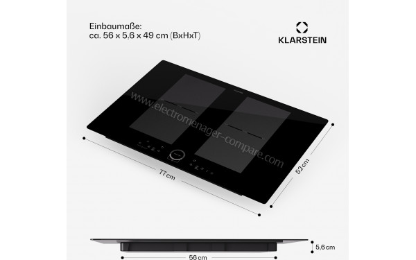 KLARSTEIN Delicatessa 77 Flex Noir - Dimensions