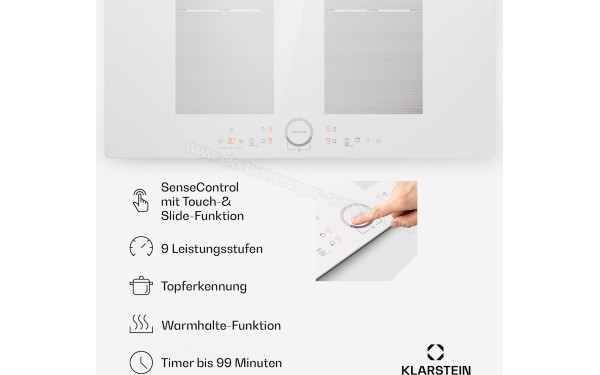 KLARSTEIN Delicatessa 77 Flex Blanc - Panneau de commandes