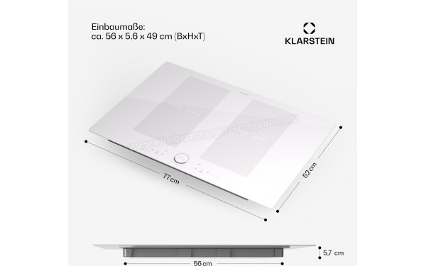 KLARSTEIN Delicatessa 77 Flex Blanc - Dimensions