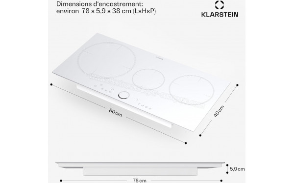 KLARSTEIN Delicatessa 80 Blanc - Dimensions