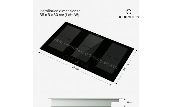 KLARSTEIN Delicatessa 90 Full Flex Noir - Dimensions