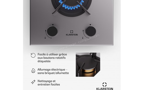 KLARSTEIN Goldflame 2 Inox - Panneau de commandes